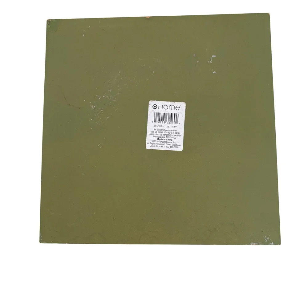 Target Home‎ Olive Green Wooden Decorative Tray The Road Ahead Lies Within 10x10